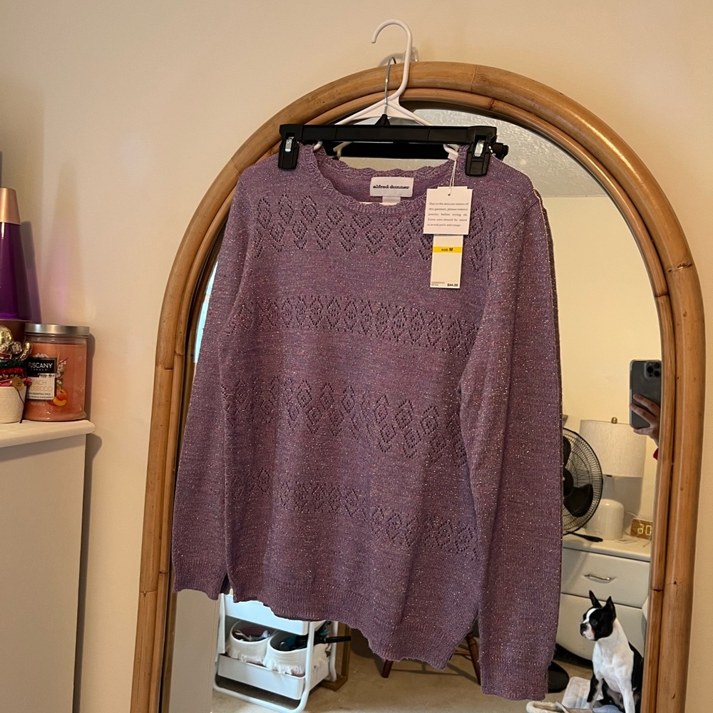 Brand new Alfred dunner purple sweater.